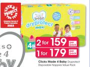 Clicks Made 4 Baby Dry Protect Disposable Nappies Value Pack-For 1 Per Pack