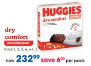 Huggies Dry Comfort Per Jumbo Pack-Per Pack