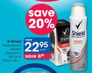 Shield Motion Sense Aerosol Deodorant-150ml Or Roll-On-50ml Each
