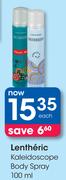 Lentheric Kaleidoscope Body Spray-100ml Each