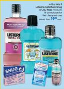Listerine, Listerfluor, Snug Or J&J Floss Products-Each