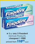 Fixodent Denture Products-Each