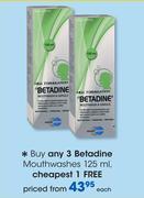 Betadine Mouthwash-125ml Each