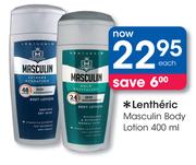 Lentheric Masculin Body Lotion-400ml Each