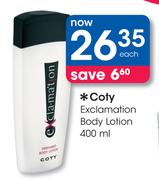 Coty Exclamation Body Lotion-400ml