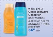 Clicks Skin Care Collection Body Washes-400ml Or 730ml Each