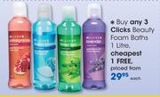 Clicks Beauty Foam Baths-1Ltr Each