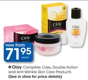 Olay Complete Care, Double Action & Anti Wrinkle Skin Care Products-Each
