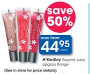 Yardley Beyond Juicy Lip Gloss Range-Each
