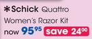 Schick Quattro Women's Razor Kit-Per Pack