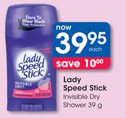 Lady Speed Stick Invisible Dry Shower-39g