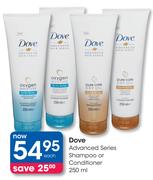 Dove Advanced Series Shampoo Or Conditioner-250ml Each