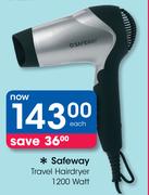Safeway Travel Hairdryer 1200 Watt