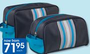 Clicks Nylon Men's Toiletry Bag Navy Or Turquoise Large