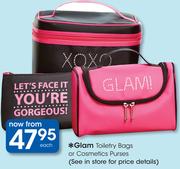 Glam Toiletry Bags Or Cosmetics Purses-Each