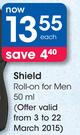 Shield Roll On For Men-50ml Each