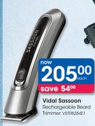 Vidal Sassoon Rechargeable Beard Trimmer VSTR8284E1-Each