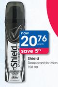 Shield Deodorant For Men-150ml Each