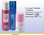 Charlie Or Revlon Deodorant Products-Each
