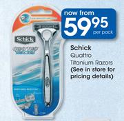 Schick Quattro Titanium Razors-Per Pack