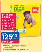 Clicks Disposable Nappy Midi-Per Nappy