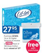 Lil-Lets 16 Or 32 Digital Tampons