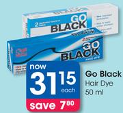 Go Black Hair Dye-50ml Each
