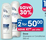 Dove Shampoo Or Conditioner-2x200ml
