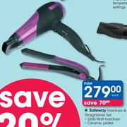 Safeway Hairdryer & Straightener Set