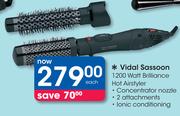 Vidal Sassoon 1200 Watt Brilliance Hot Airstyler-Each