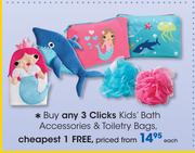 Clicks Kids Bath Accessories & Toiletry Bags-Each