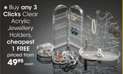 Clicks Clear Acrylic Jewellery Holders-Each