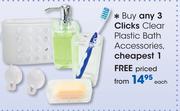 Clicks Clear Plastic Bath Accessories-Each