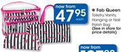 Fab Queen Toiletry,Vanity,Hanging Or Nail Polish Bag-Each