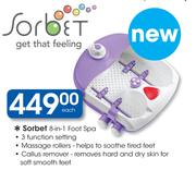 Sorbet 8-In-1 Foot Spa-Each