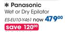 Panasonic Wet Or Dry Epilator ES-EU10-Y461