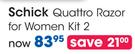 Schick Quattro Razor For Women Kit 2-Per Kit