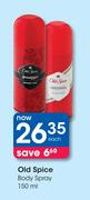 Old Spice Body Spray-150ml Each