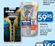 Gillette Mach3 & Fusion Razors-Each