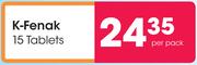 K-Fenak 15 Tablets-Per Pack