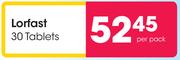 Lorfast 30 Tablets-Per Pack