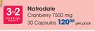 Natrodale Cranberry 7500mg-30 Capsules