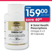 Solal Health Prescriptions Omega 3x3-60 Capsules