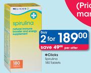  Clicks Spirulina-2x180 Tablets