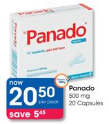 Panado 500mg Capsules-20's