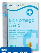 Clicks Kids Omega 3 & 6 Capsules-60's Pack