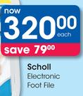 Scholl Electronic Foot File-Each