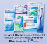 Clicks Flosses or Interdental Products(Excl. Mini Floss)-Per Pack