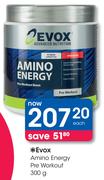 Evox Amino Energy Pre Workout-300g Each