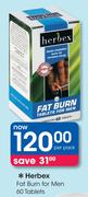 Herbex Fat Burn for Men-60 Tablets Per Pack
